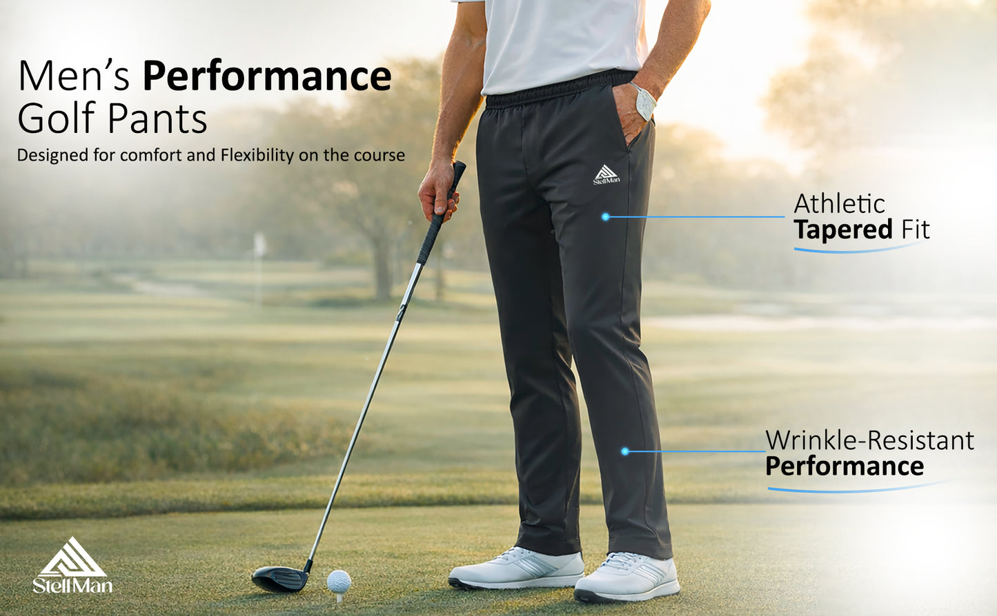 StellMan DriveFlex Men’s Performance Golf Pants