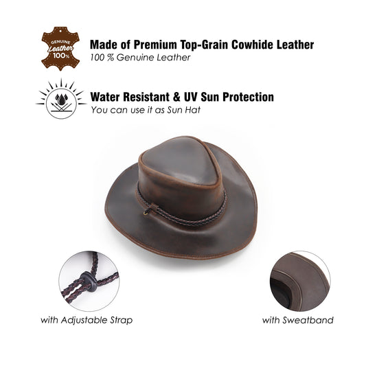 Stellman Midnight Rider Leather Cowboy Hats