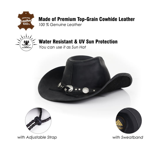 Stellman Rawhide Rodeo Leather Cowboy Hats