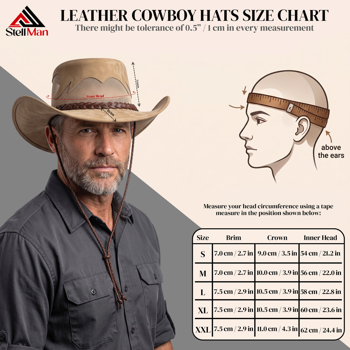 StellMan DuneEdge Suede Leather Cowboy Hat