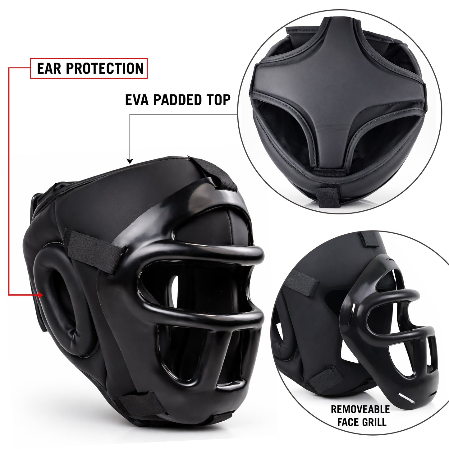 StellMan FlexCage Boxing Head Guard with Removable Face Grill