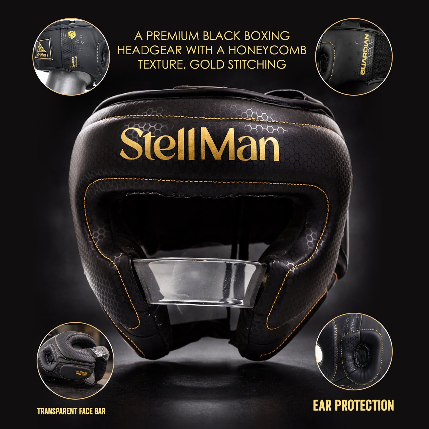 StellMan AegisCore Pro Boxing Head Guard with Face Bar