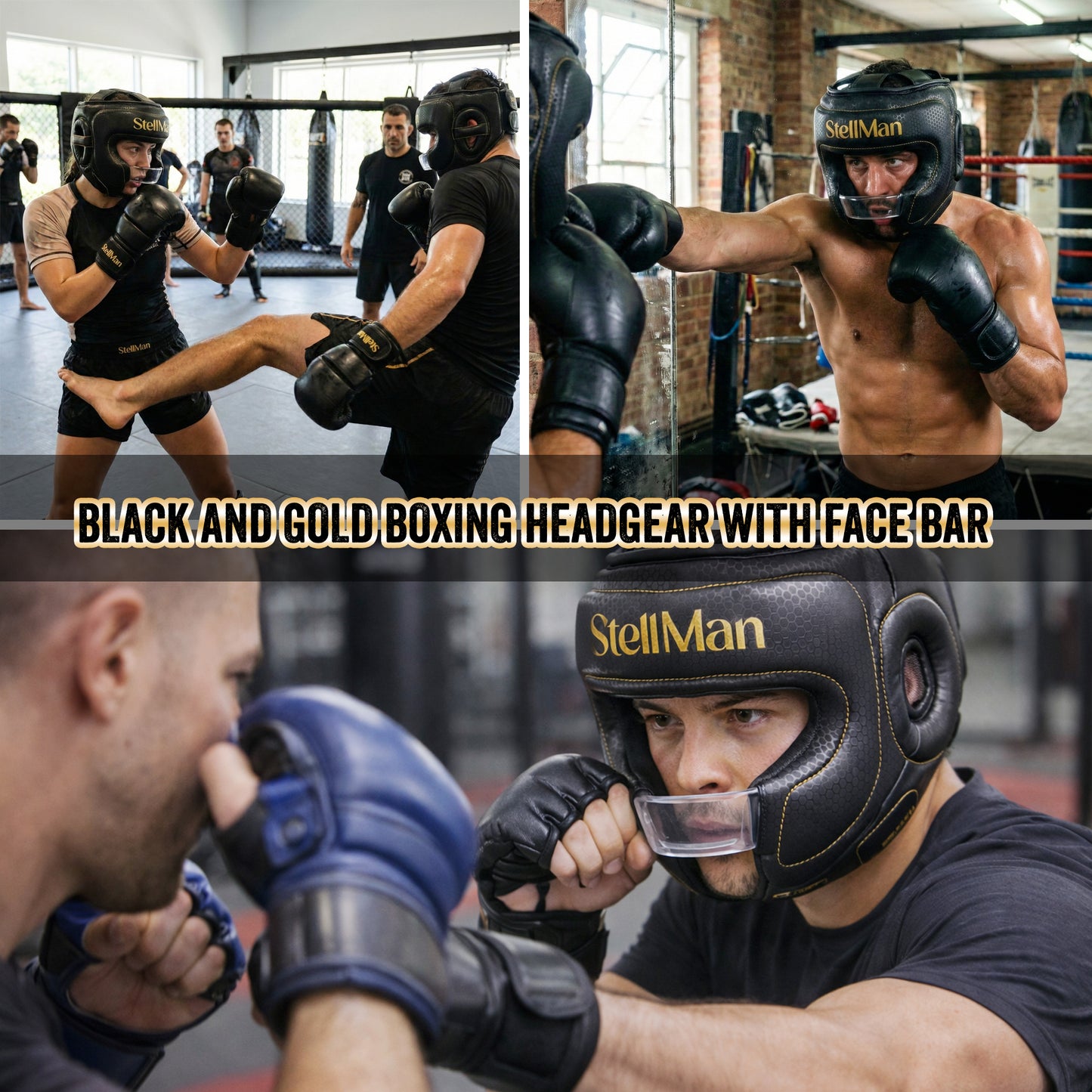 StellMan AegisCore Pro Boxing Head Guard with Face Bar