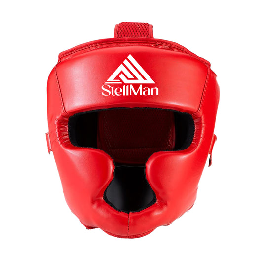 Stellman Warrior Pro Kids Sparring Headgear – Red Edition for Youth Training