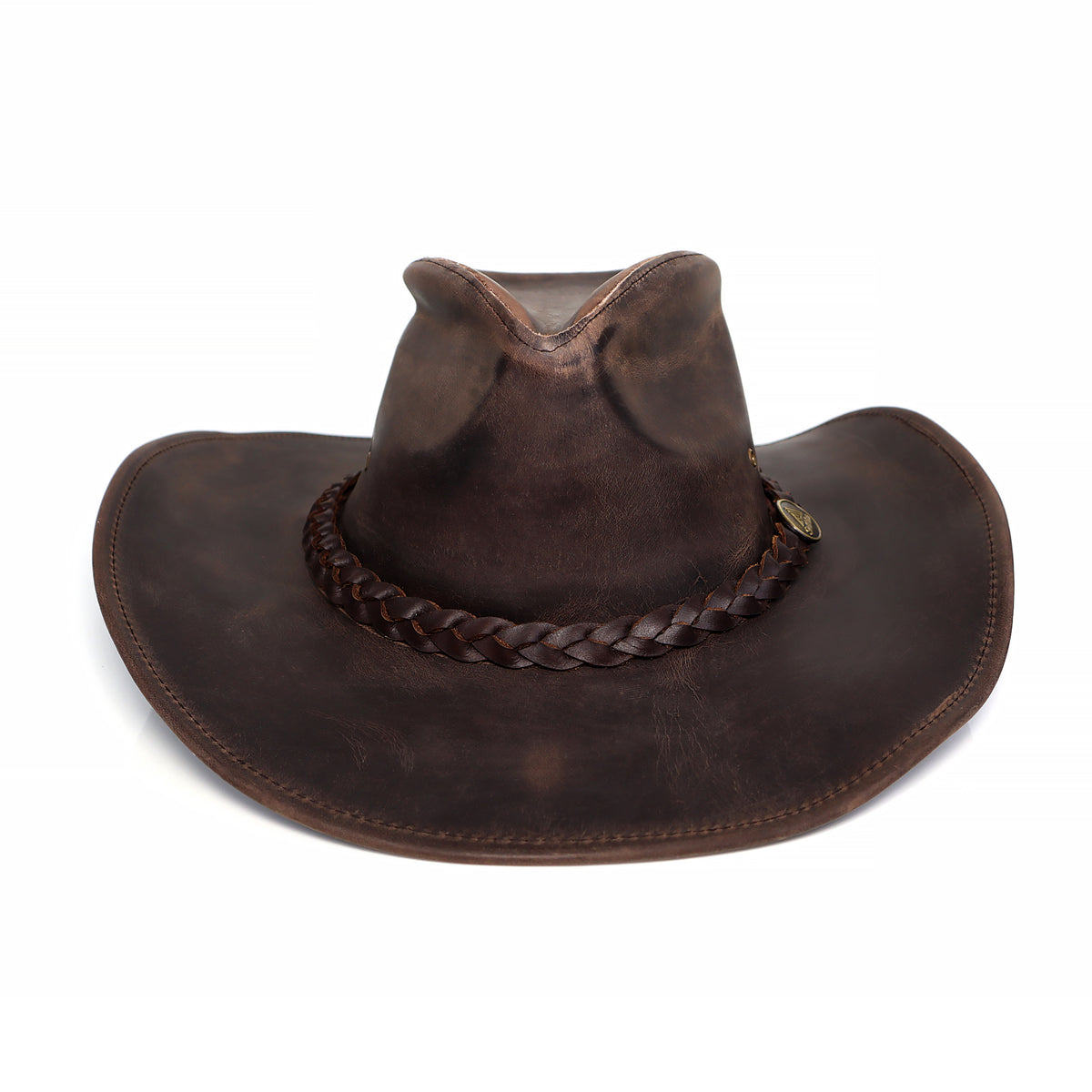IronVale Brown Leather Cowboy Hat