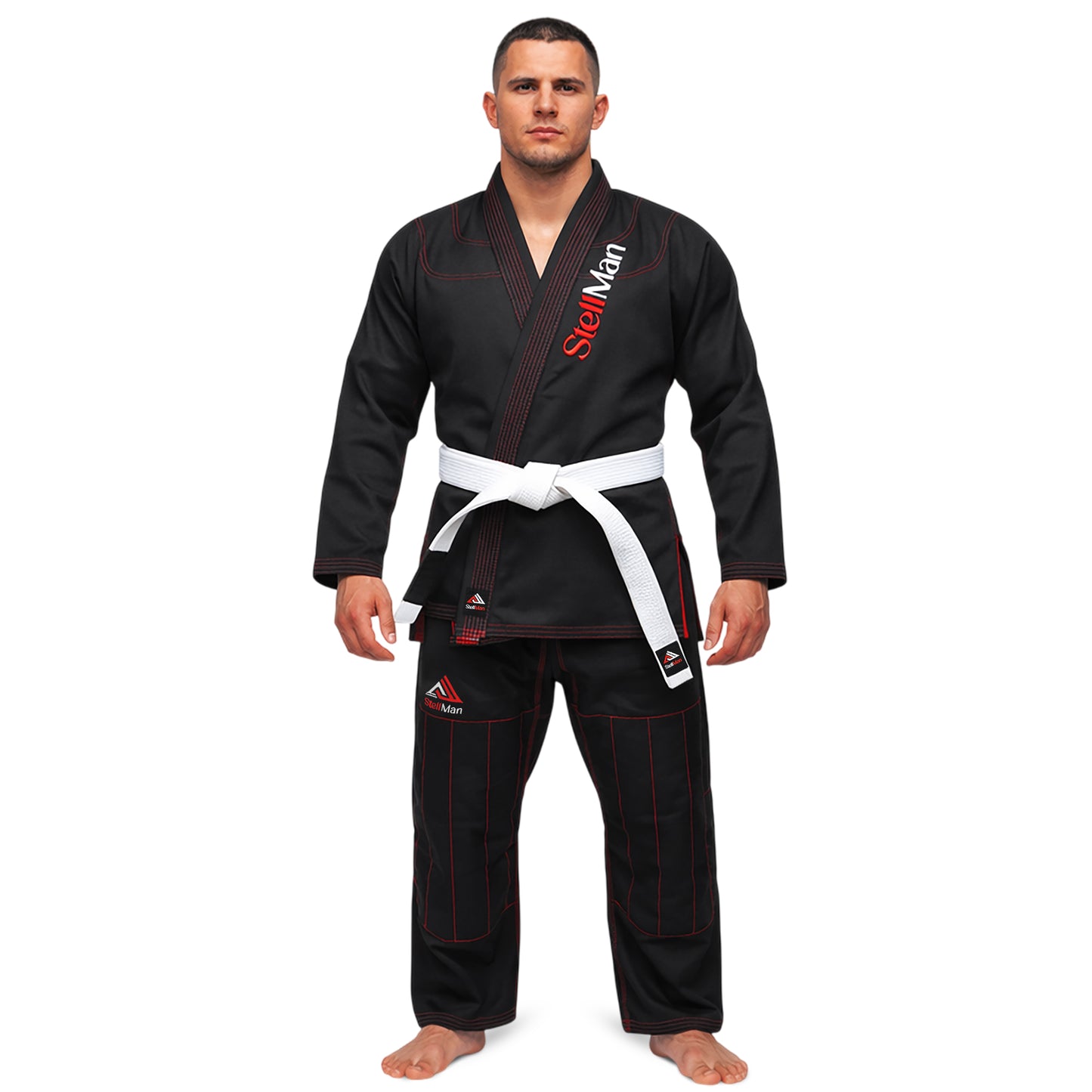 StellMan BJJ Gi for Men | Premium Brazilian Jiu-Jitsu Gi - Black