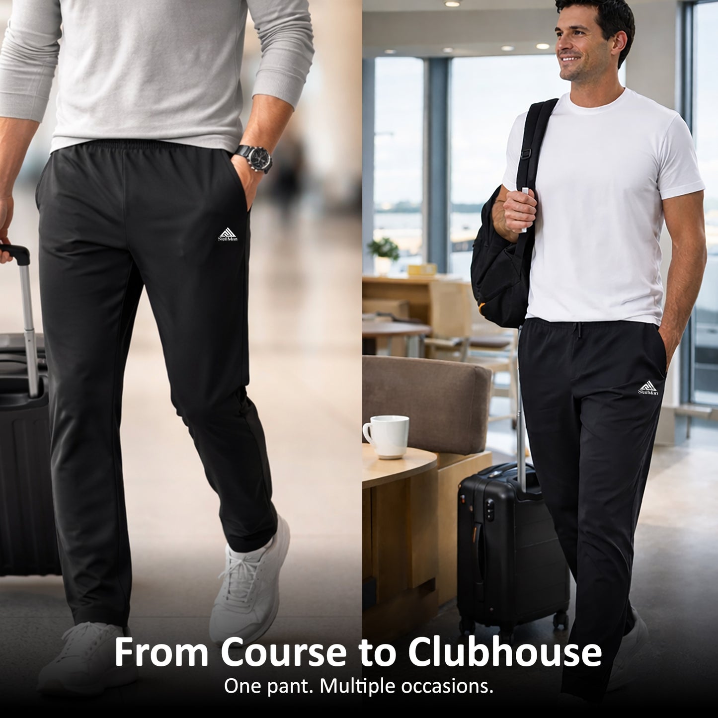 StellMan Men’s Sports Trousers DriveFlex – Quick-Dry Stretch Gym Running Training Pants