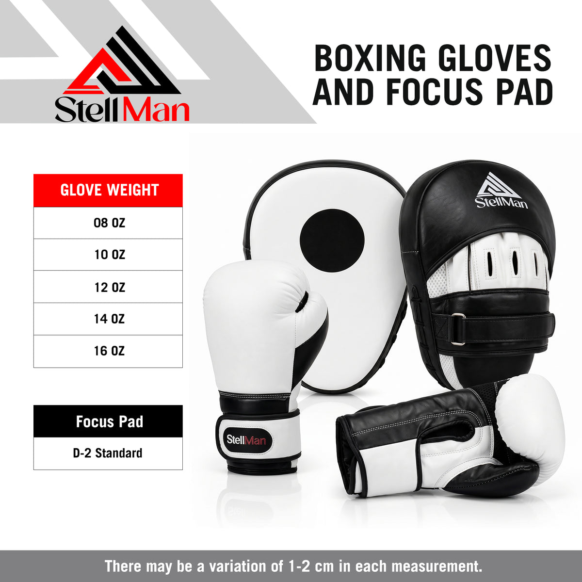 StellMan Boxing Gloves & Focus Pads Set for Training