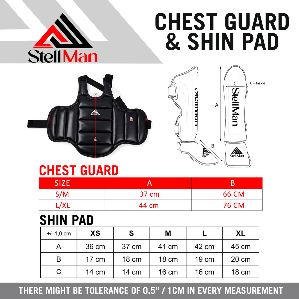 StellMan Combat Protection Set – Chest Guard & IronCore Shin Guards