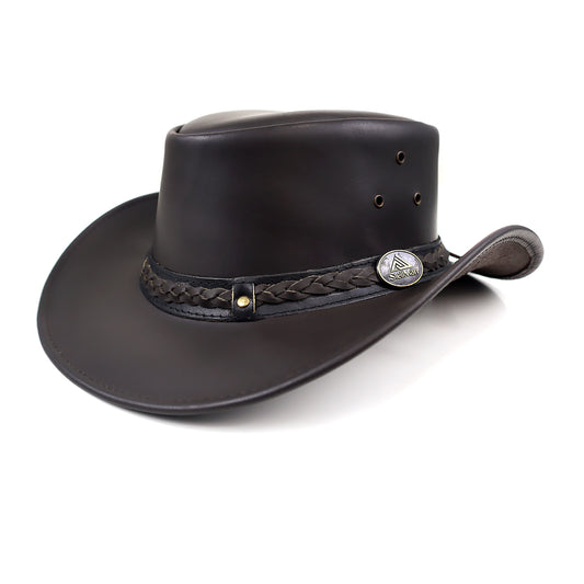 StellMan ShadowCrown Leather Cowboy Hat