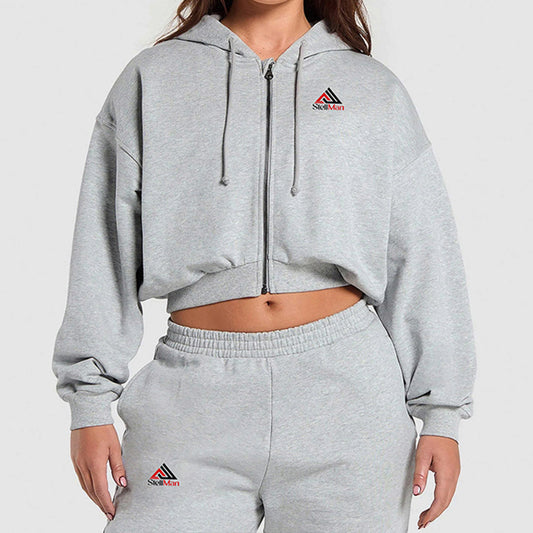 Women's Zip Up Hoodie - Grey