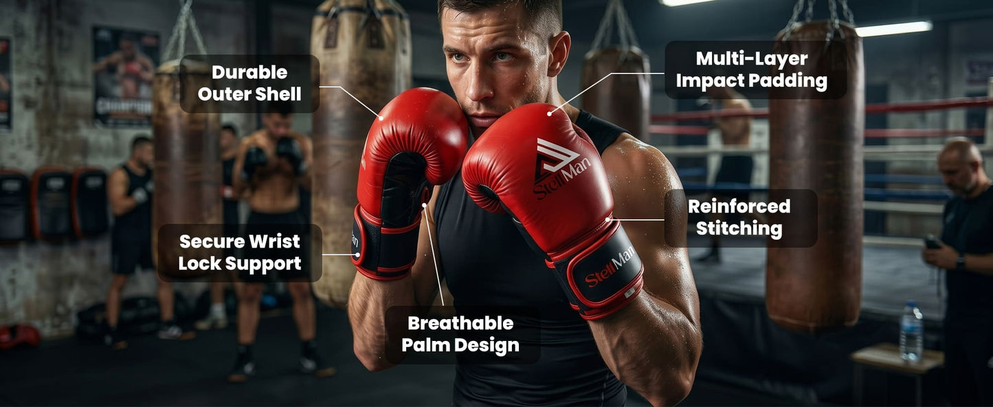 Stellman Heavy Hitter Red Grappling Gloves