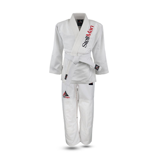 StellMan LittleWarrior Kids Brazilian Jiu-Jitsu BJJ Gi – White