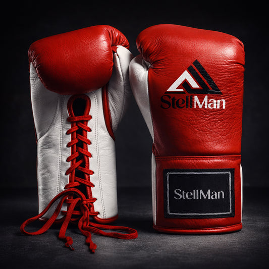 StellMan Dominator Pro Lace-Up Competition Boxing Gloves