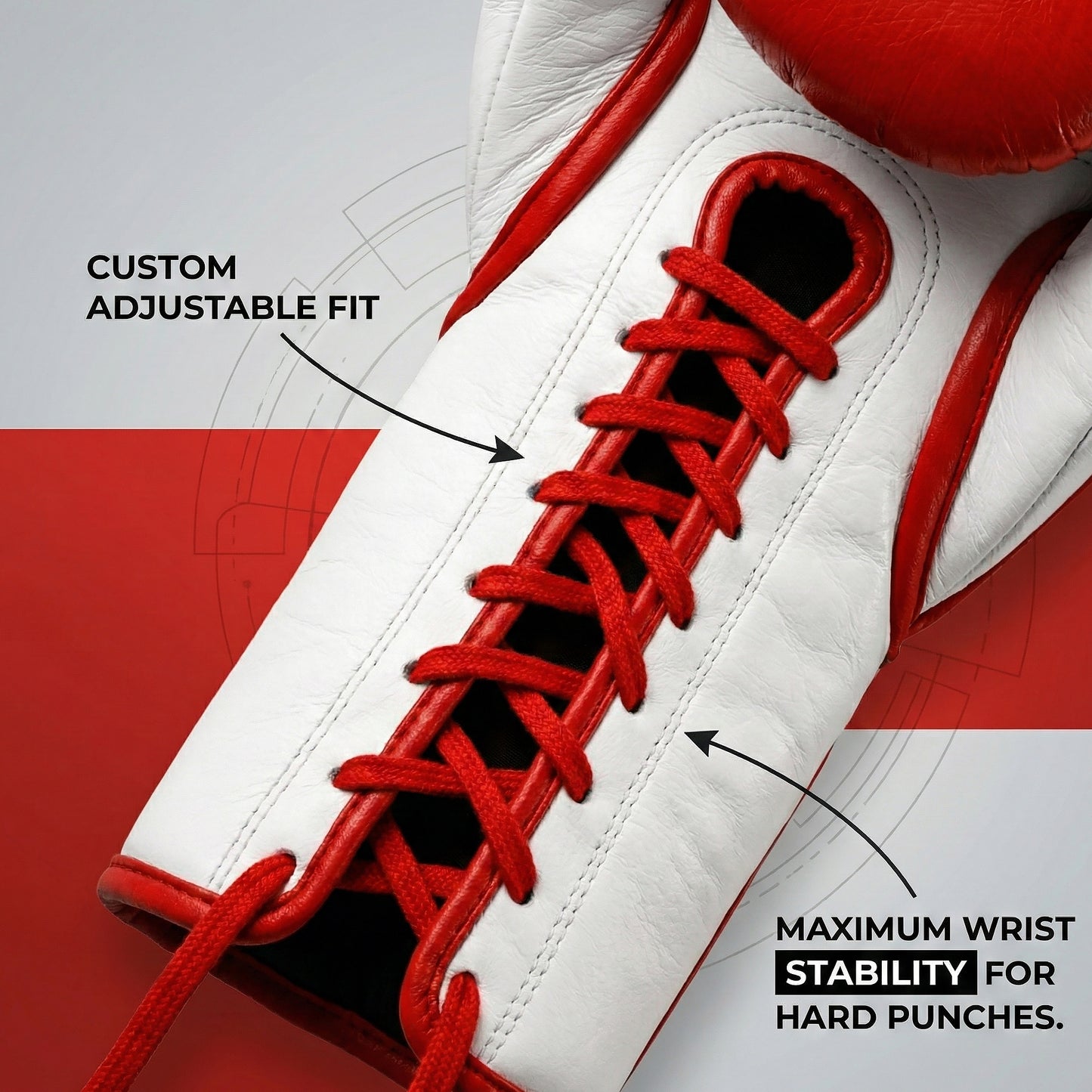 StellMan Dominator Pro Lace-Up Competition Boxing Gloves
