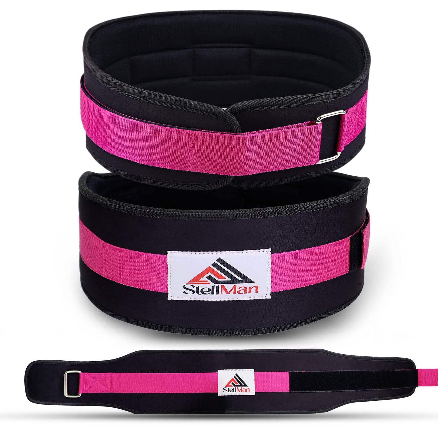 Stellman RecoilDefend Neoprene Weight Lifting Belt - Black/Pink