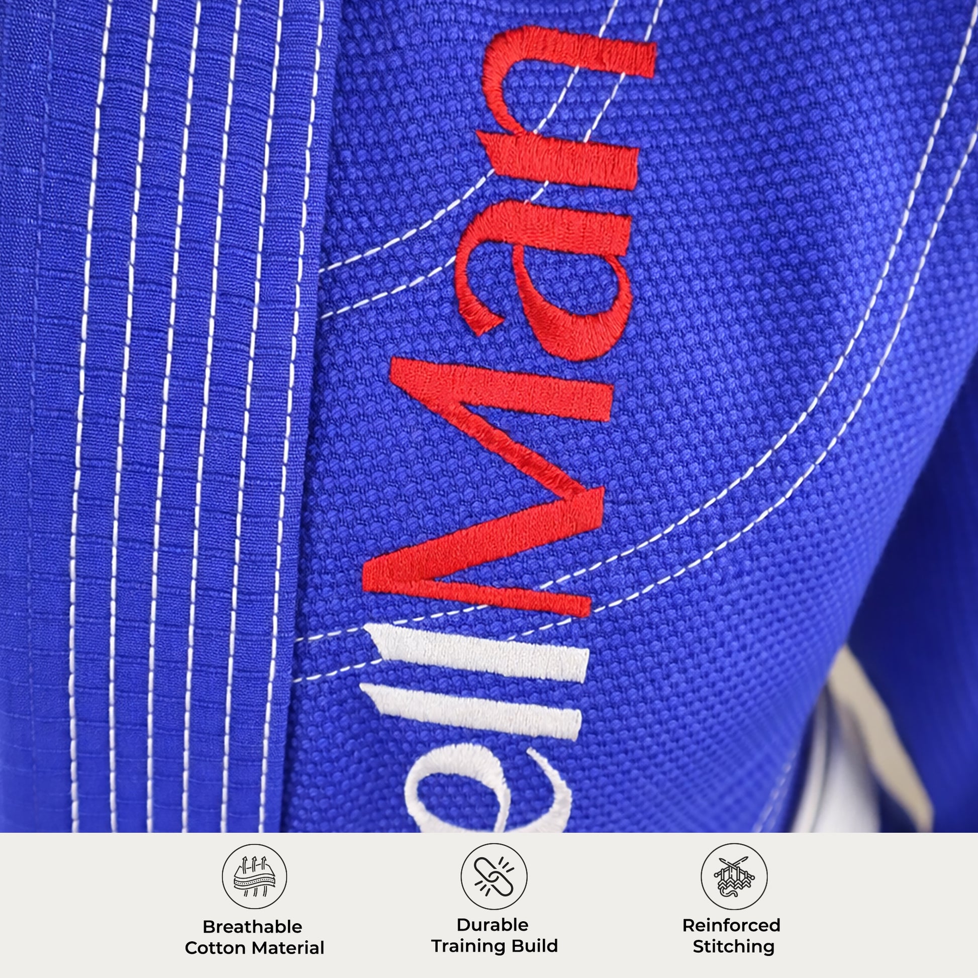 Unisex StellMan kids Brazilian Jiu-Jitsu gi blue designed for boys and girls