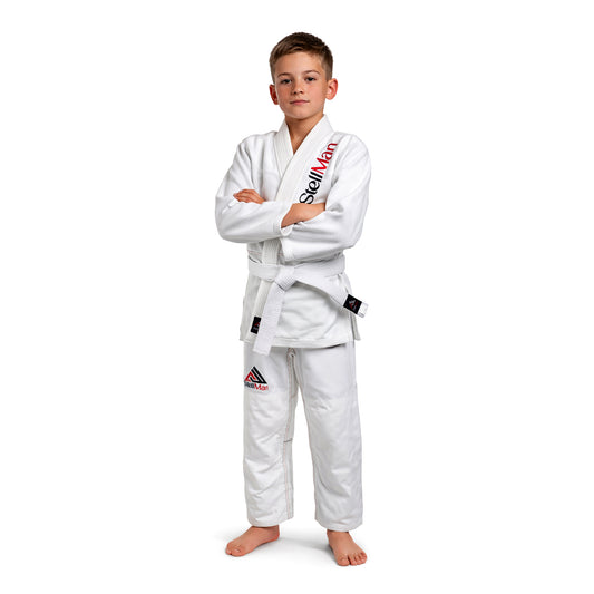 StellMan LittleWarrior Kids Brazilian Jiu-Jitsu BJJ Gi – White